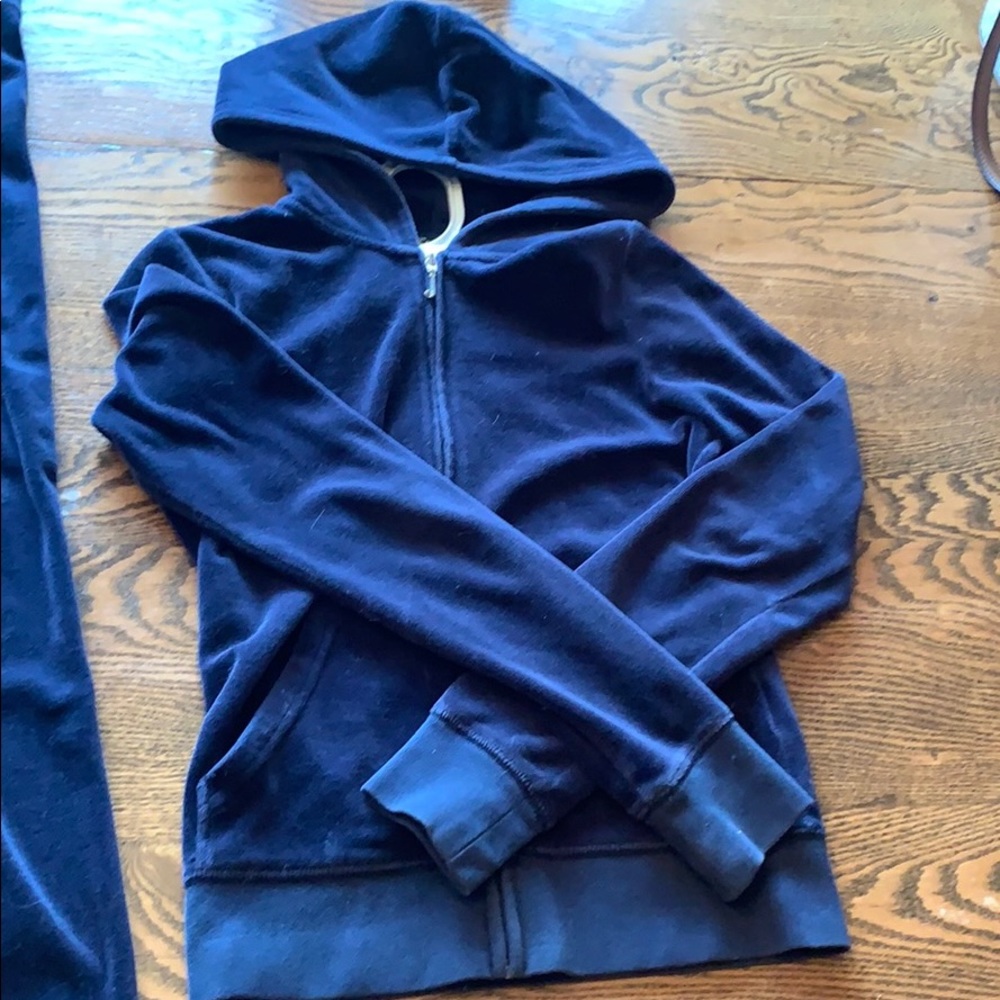 Dark navy blue juicy couture track suit